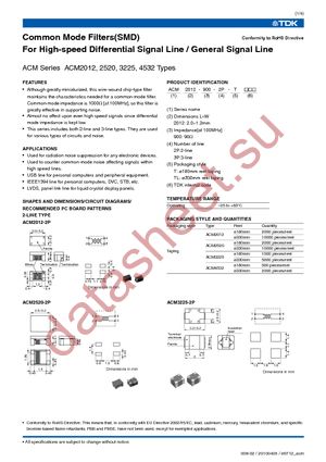 ACM2520-102-2P datasheet  